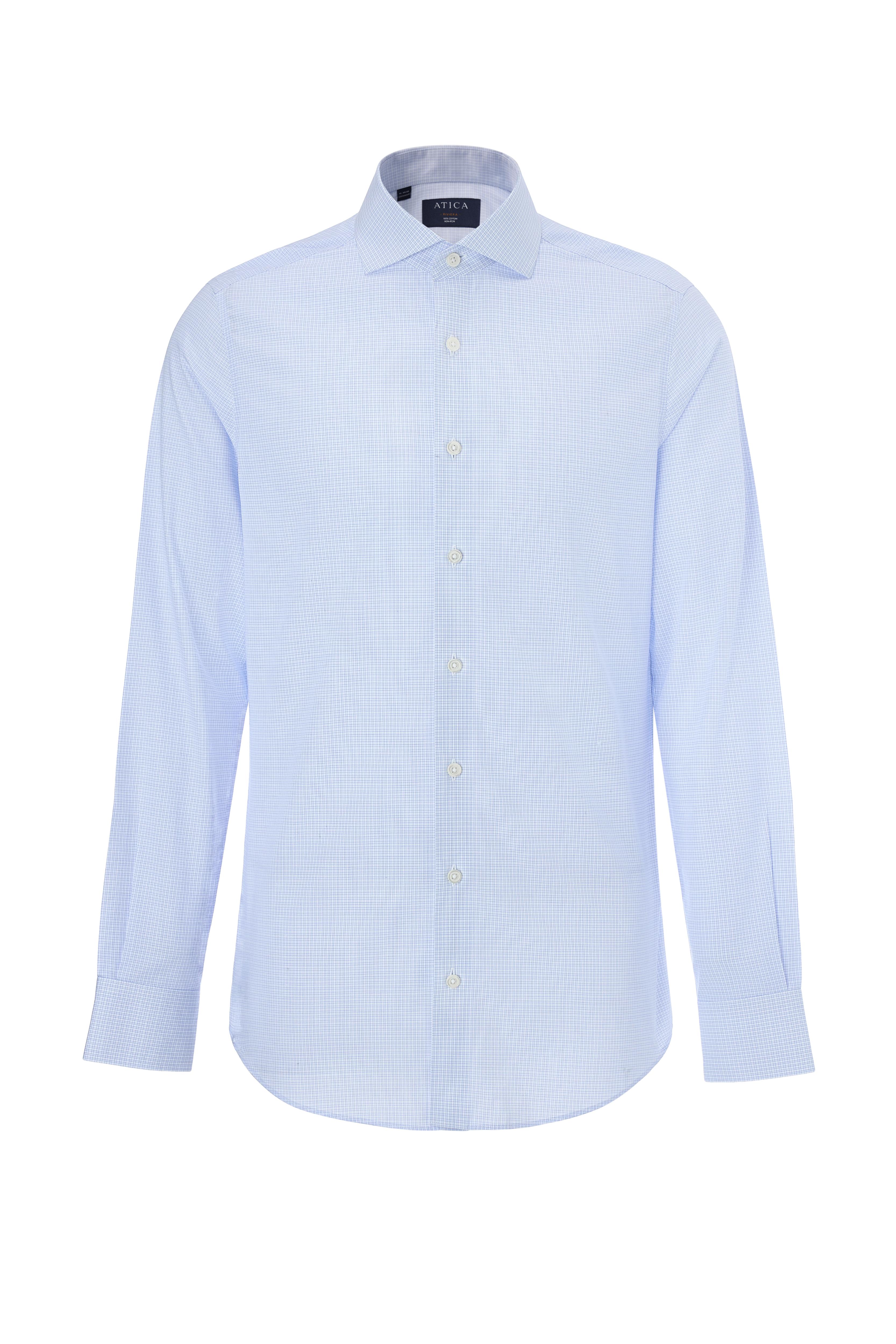 Riviera Light Blue Double Grid Shirt