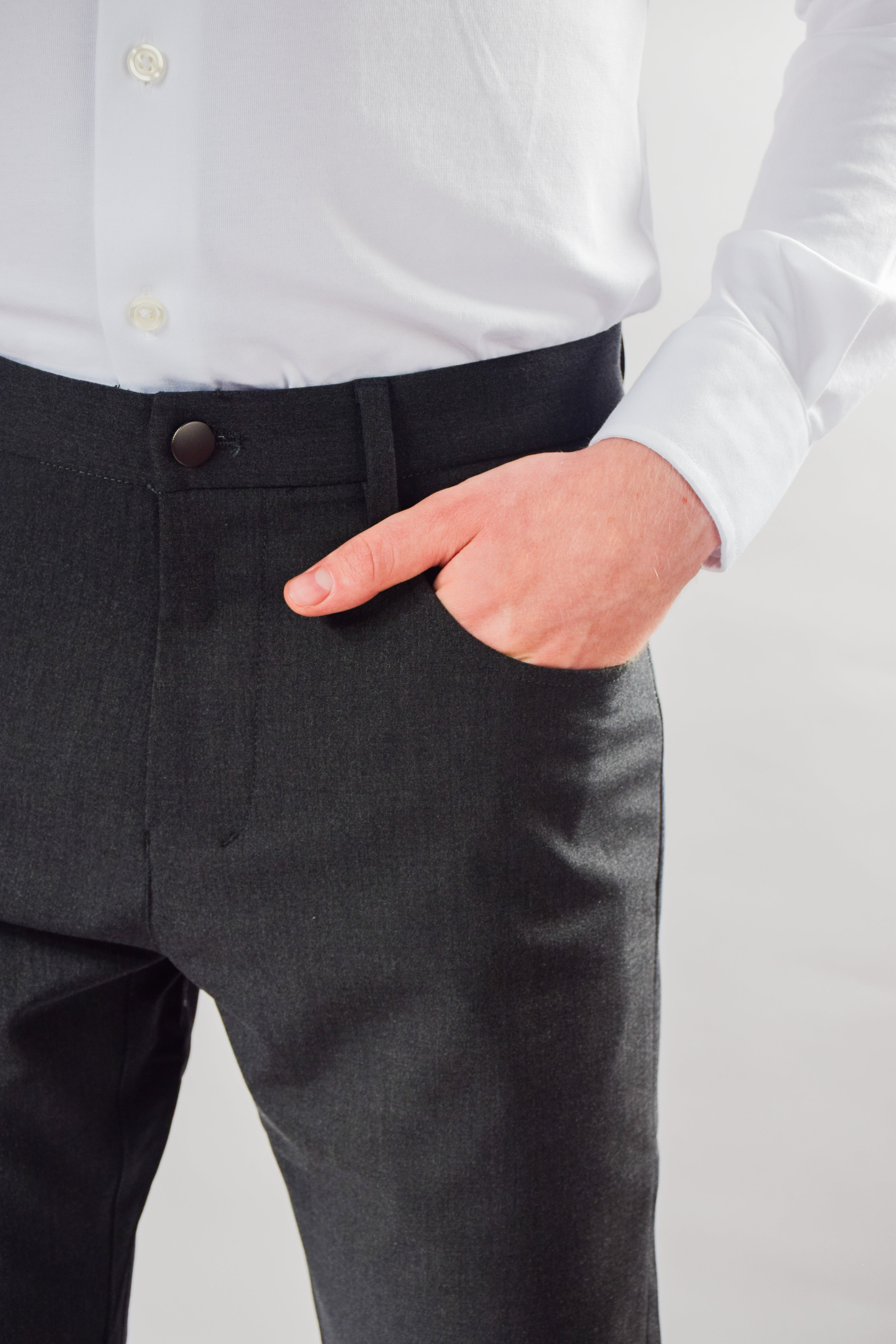 Charcoal Super Slim Essential Stretch Pants