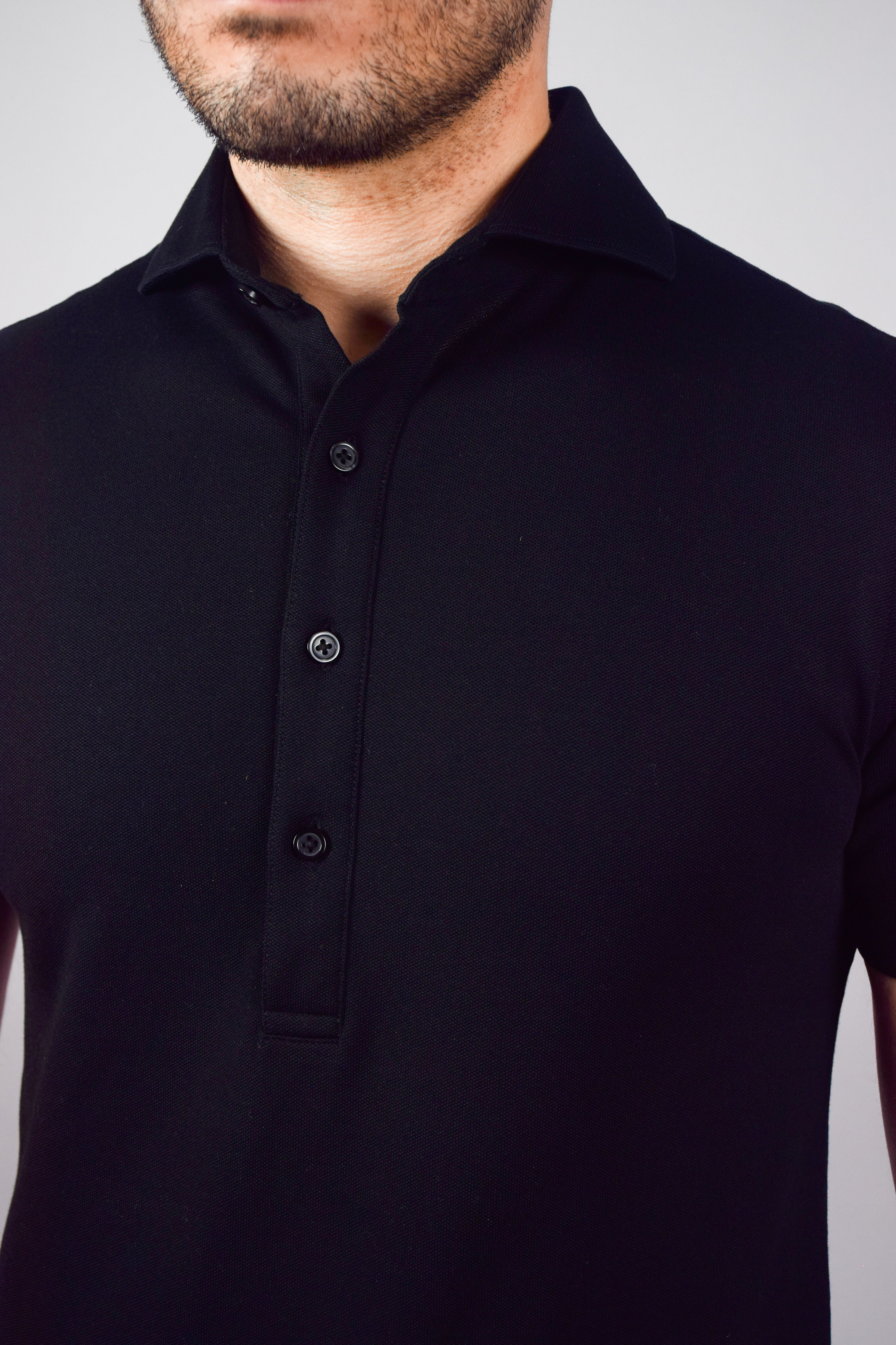 Dress Collar Performance Polo - Black
