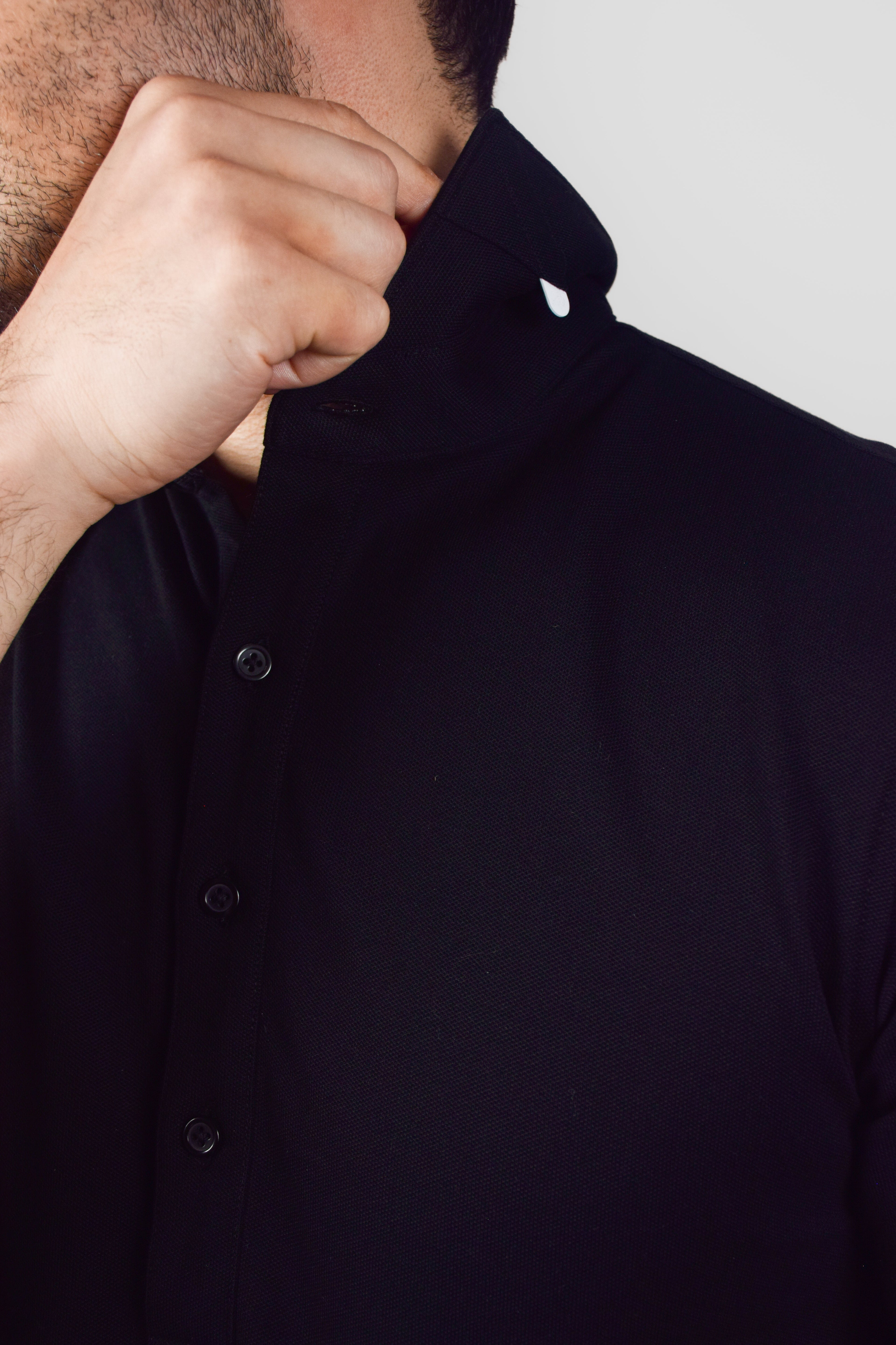 Dress Collar Performance Polo - Black