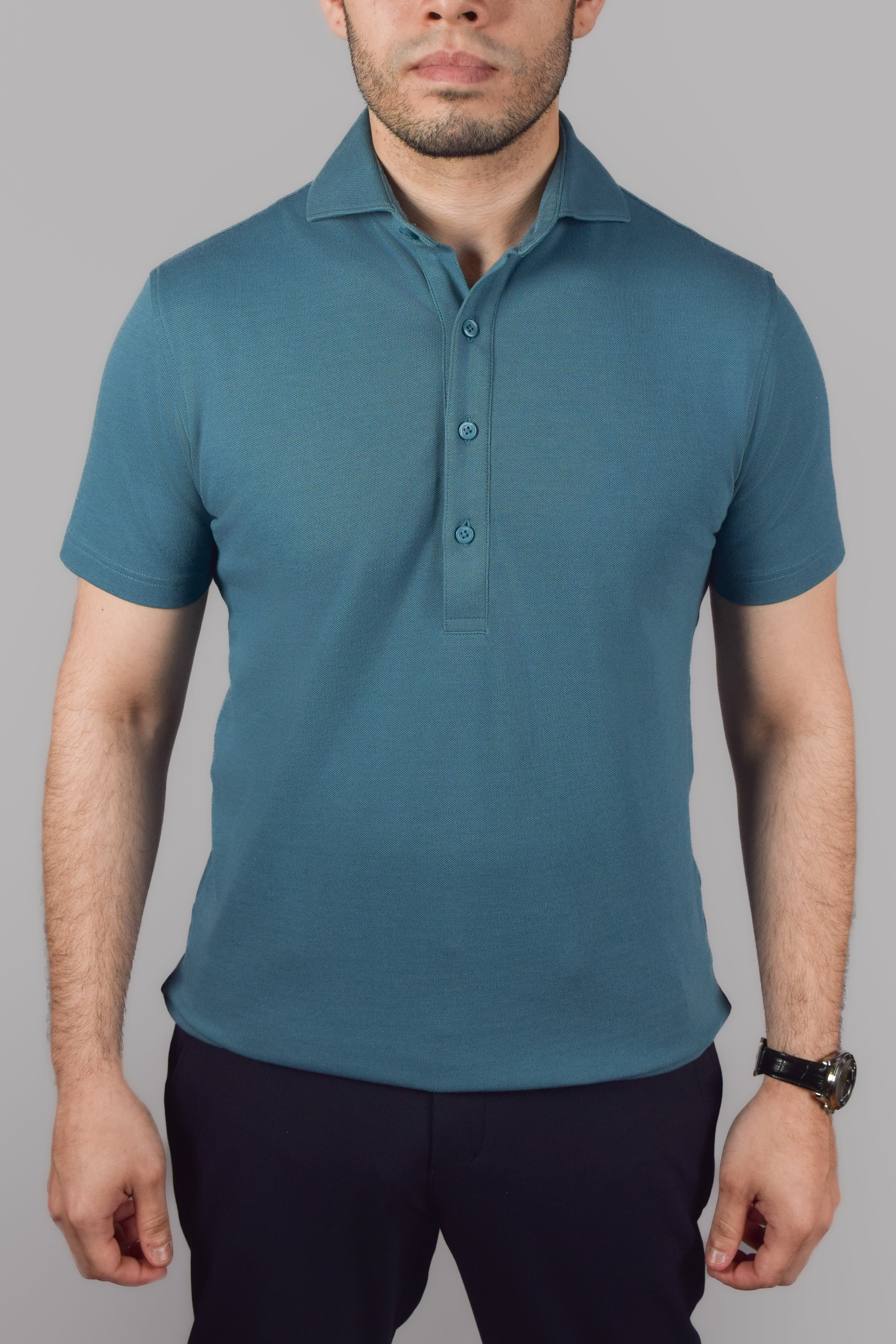 Dress Collar Performance Polo - Turquoise