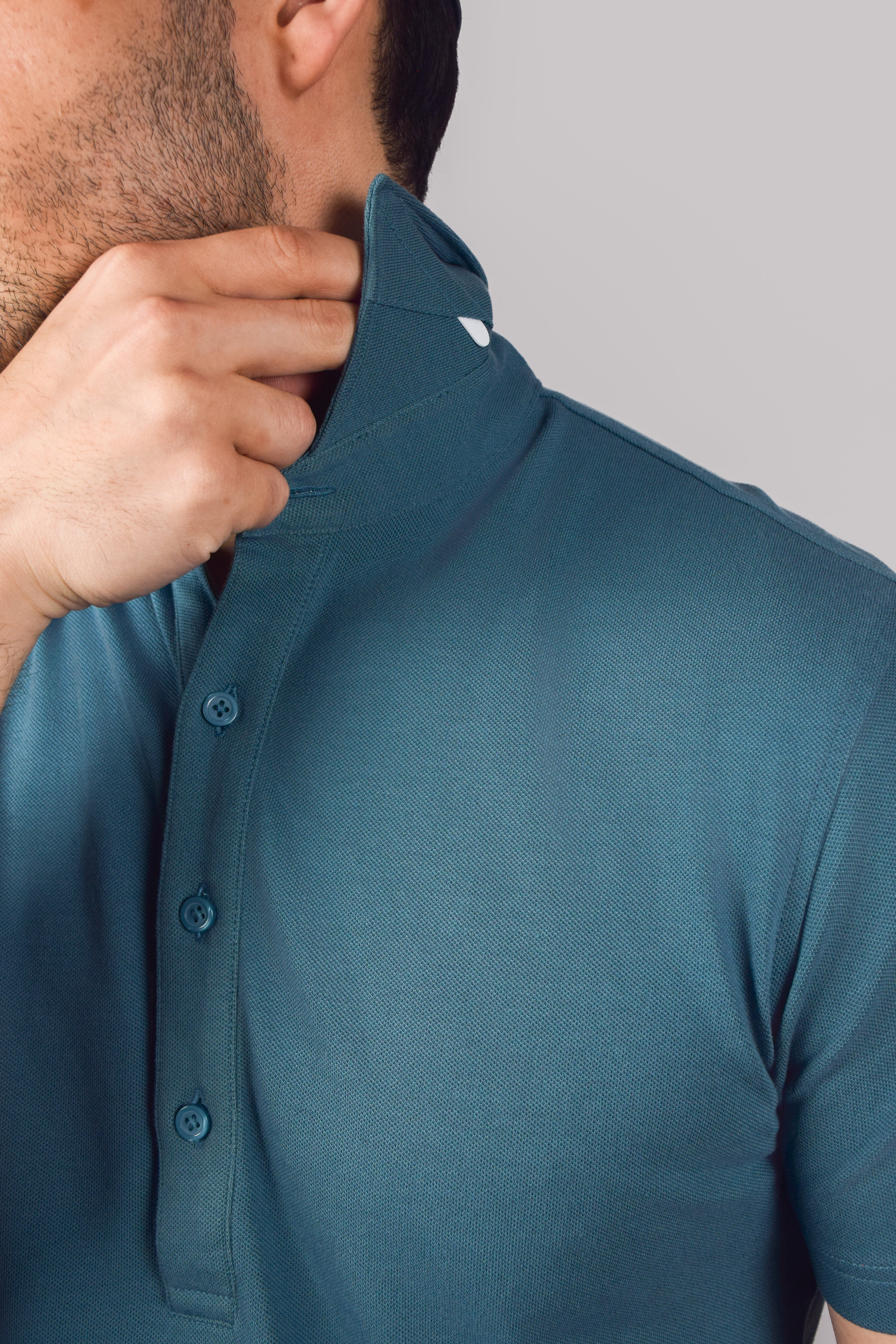 Dress Collar Performance Polo - Turquoise