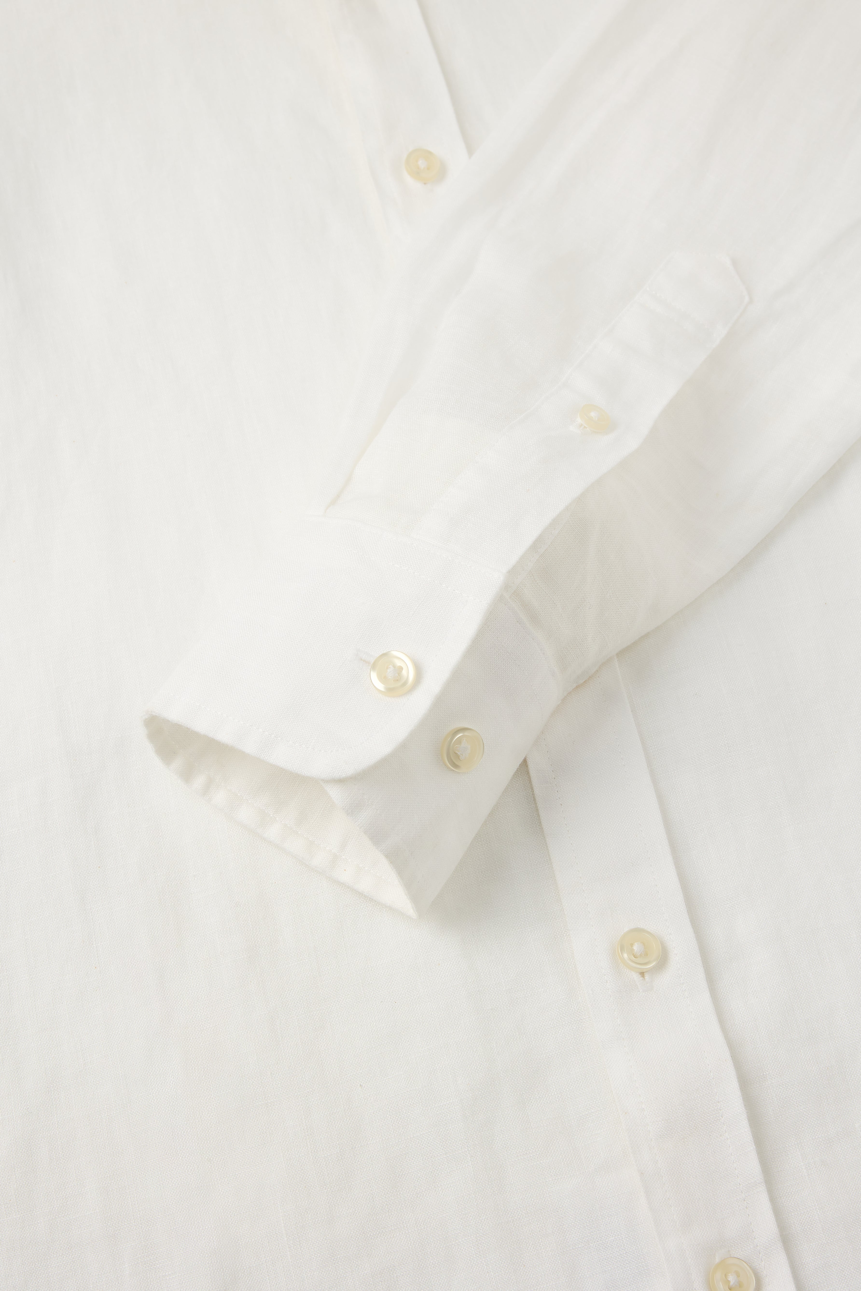 Everyday White Long Sleeve Linen Shirt