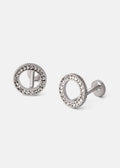 Sparkling Circle Stud Cufflinks