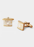 Rectangular Mother Of Pearl  Cufflinks