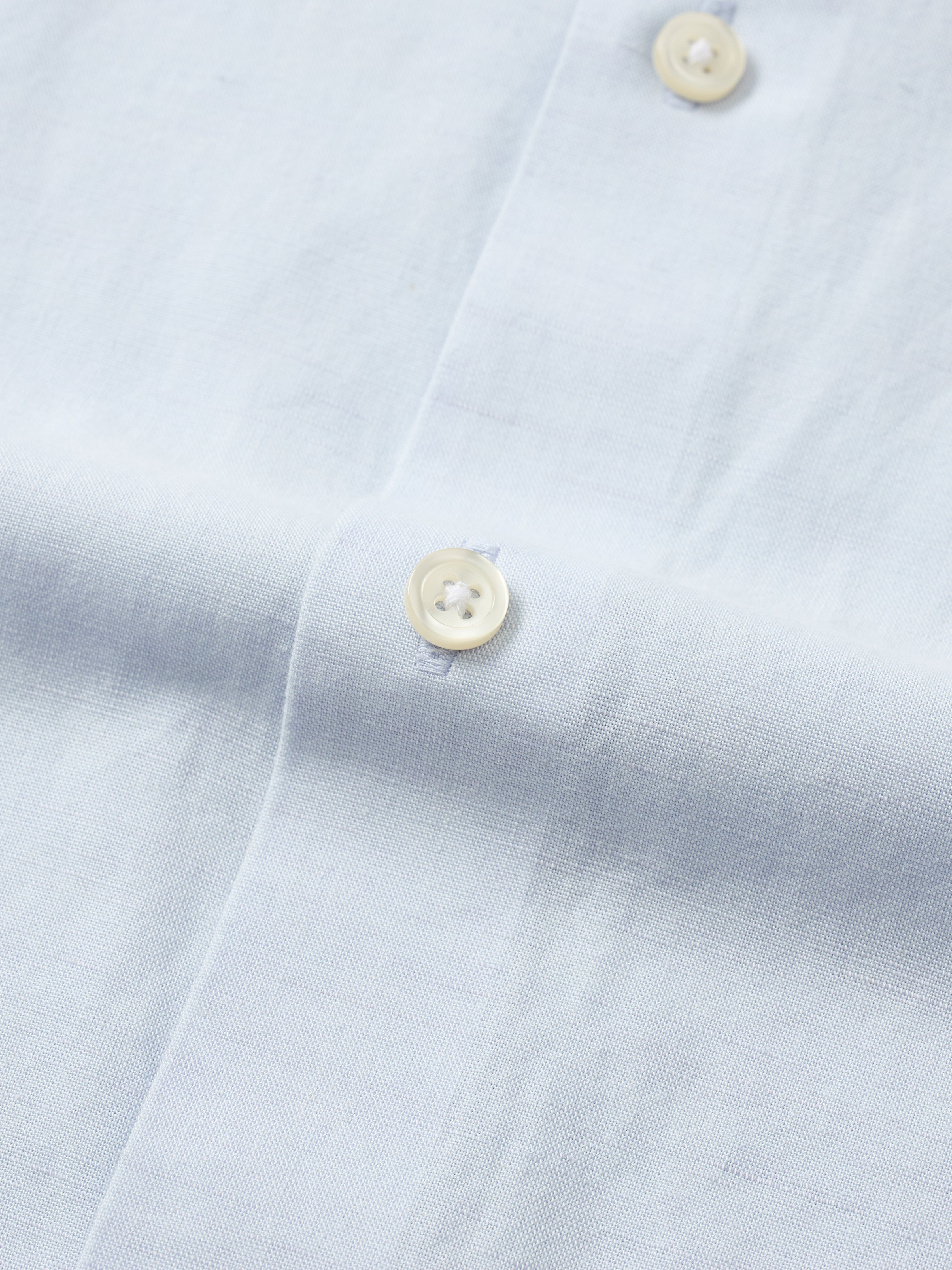 Sky Blue Short Sleeve Linen Shirt