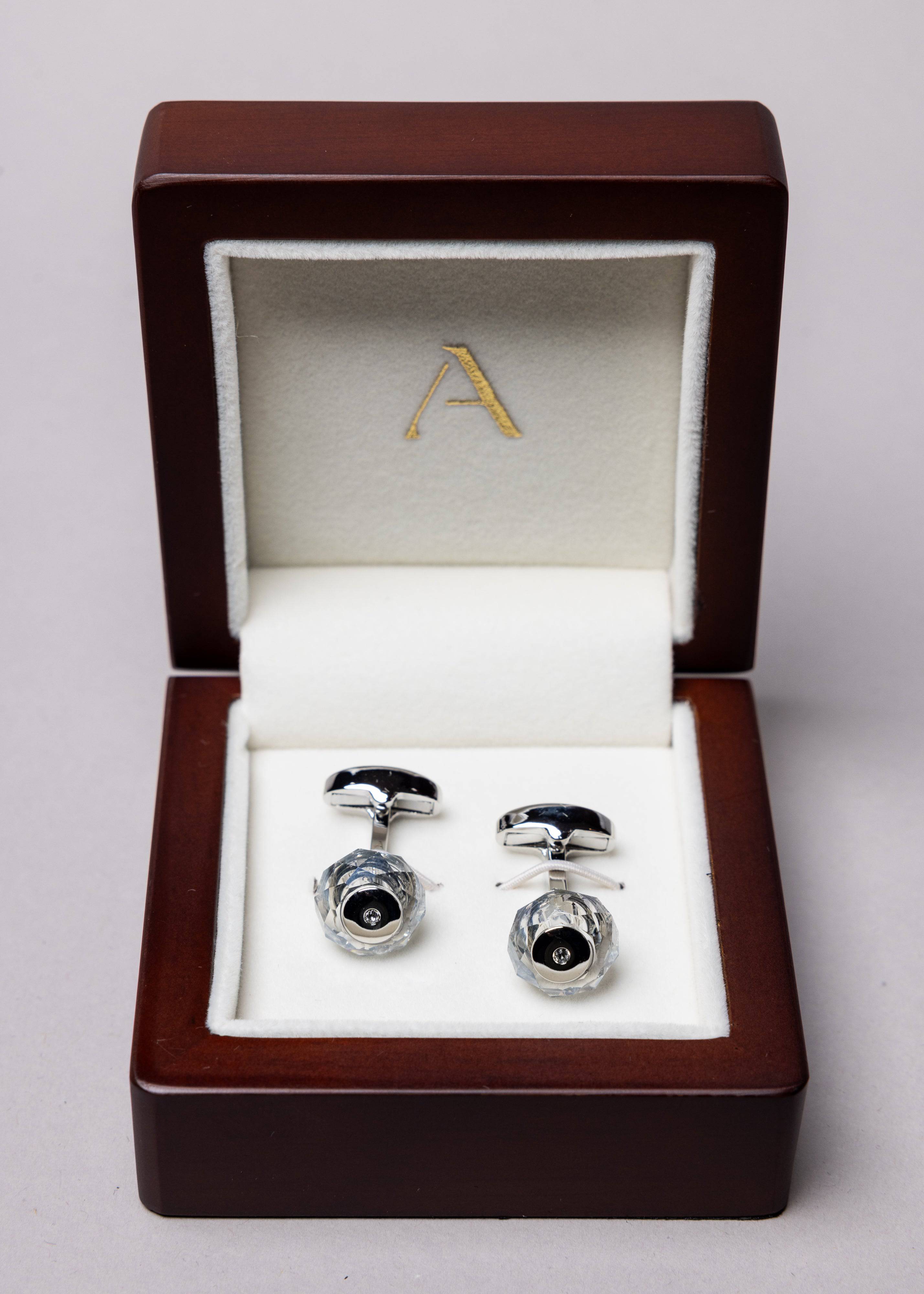 Crystal Knob Cufflinks