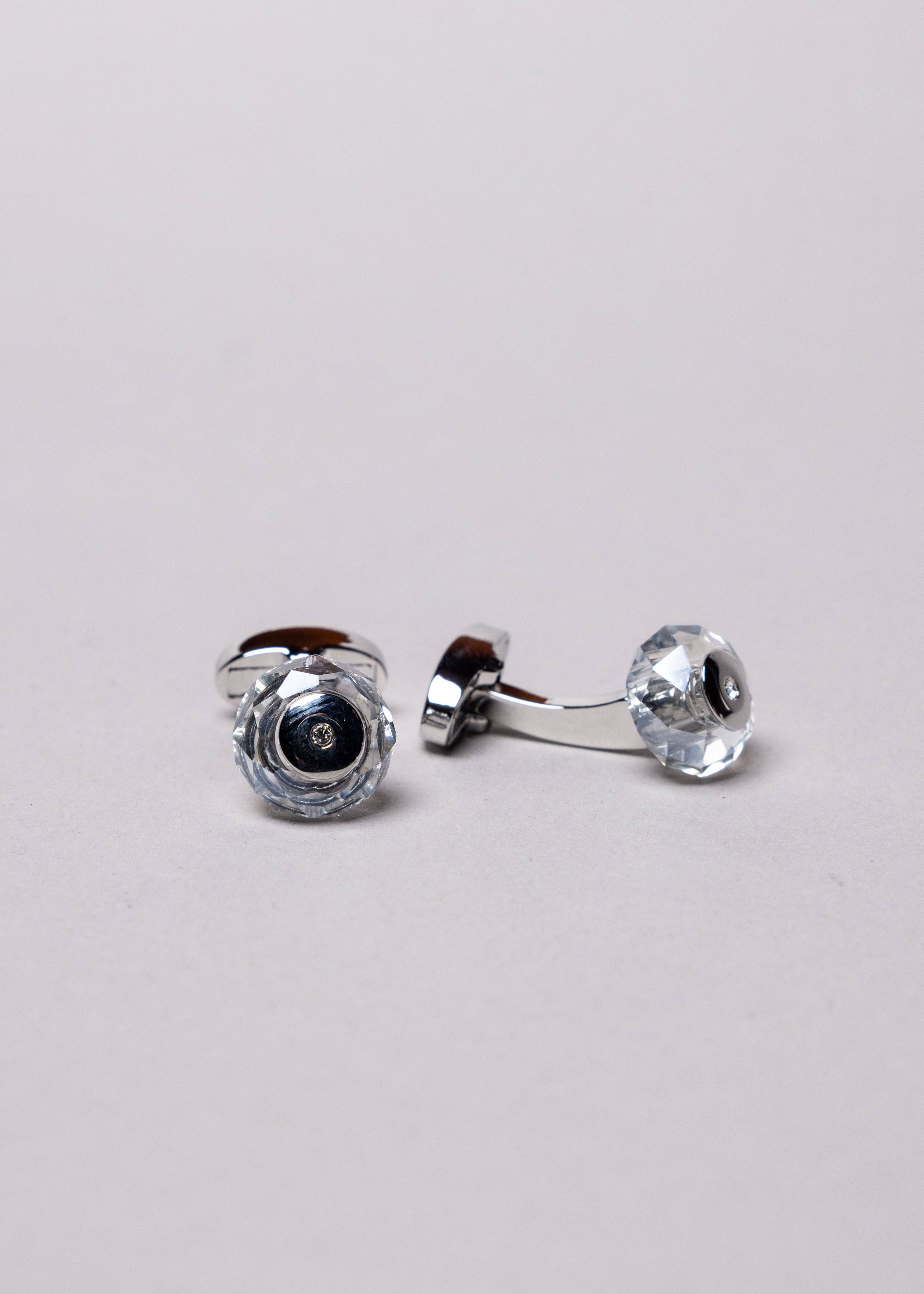 Crystal Knob Cufflinks