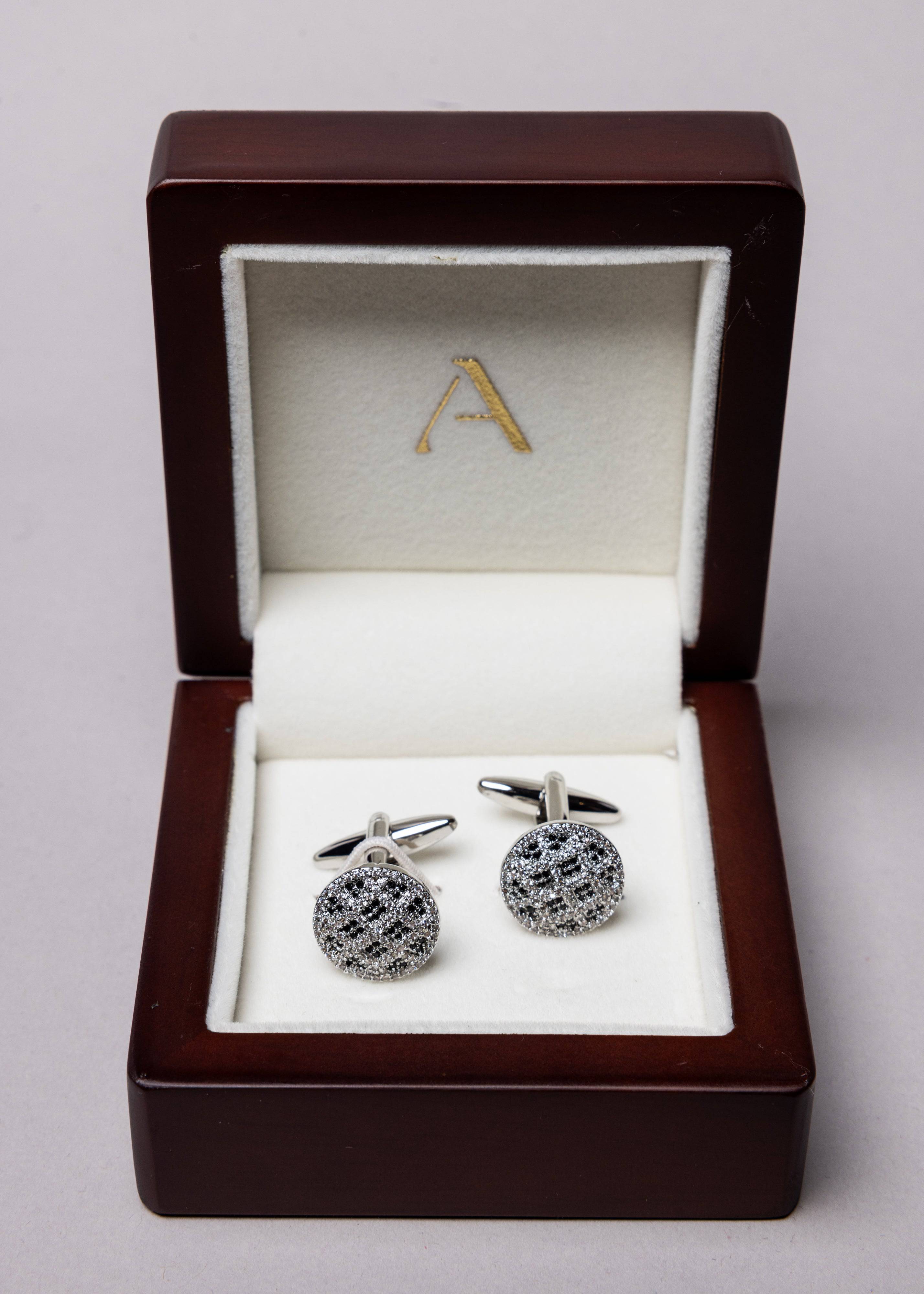 Grid Gleam Cufflinks