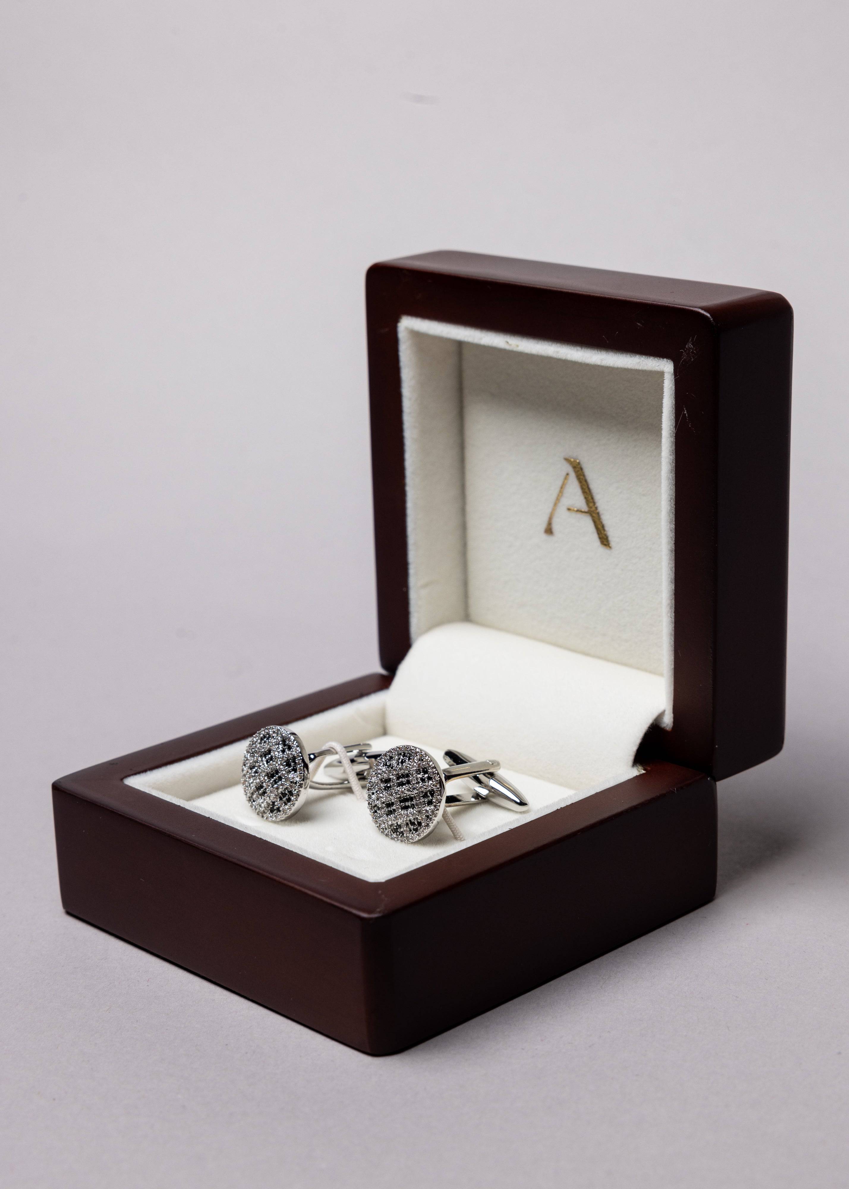 Grid Gleam Cufflinks