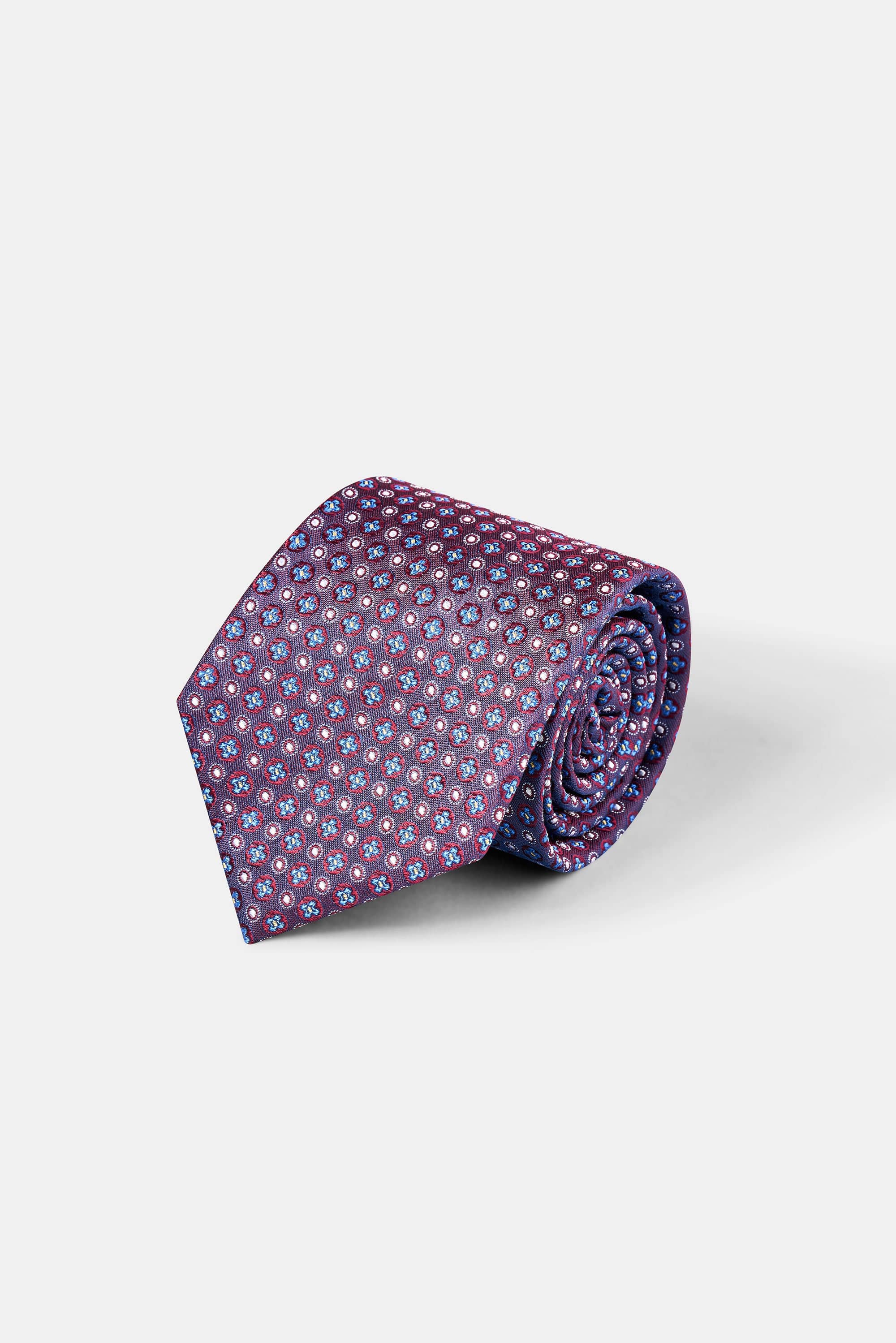 Woven Tie | 100 Percent Silk | Flower Pattern