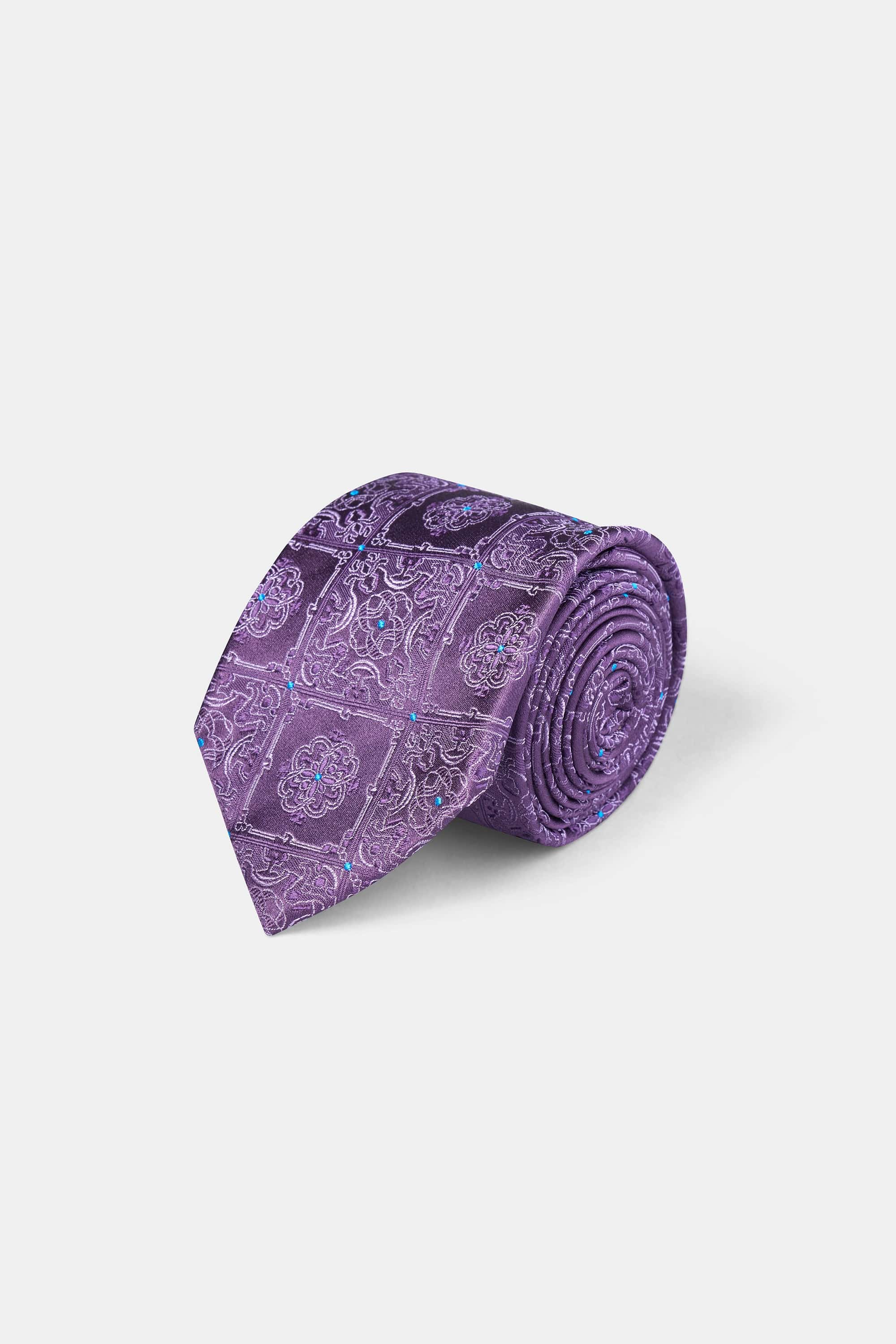 Woven Tie | 100 Percent Silk | Medallion  Pattern