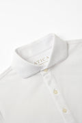 Dress Collar Performance  Short Sleeve Polo - White