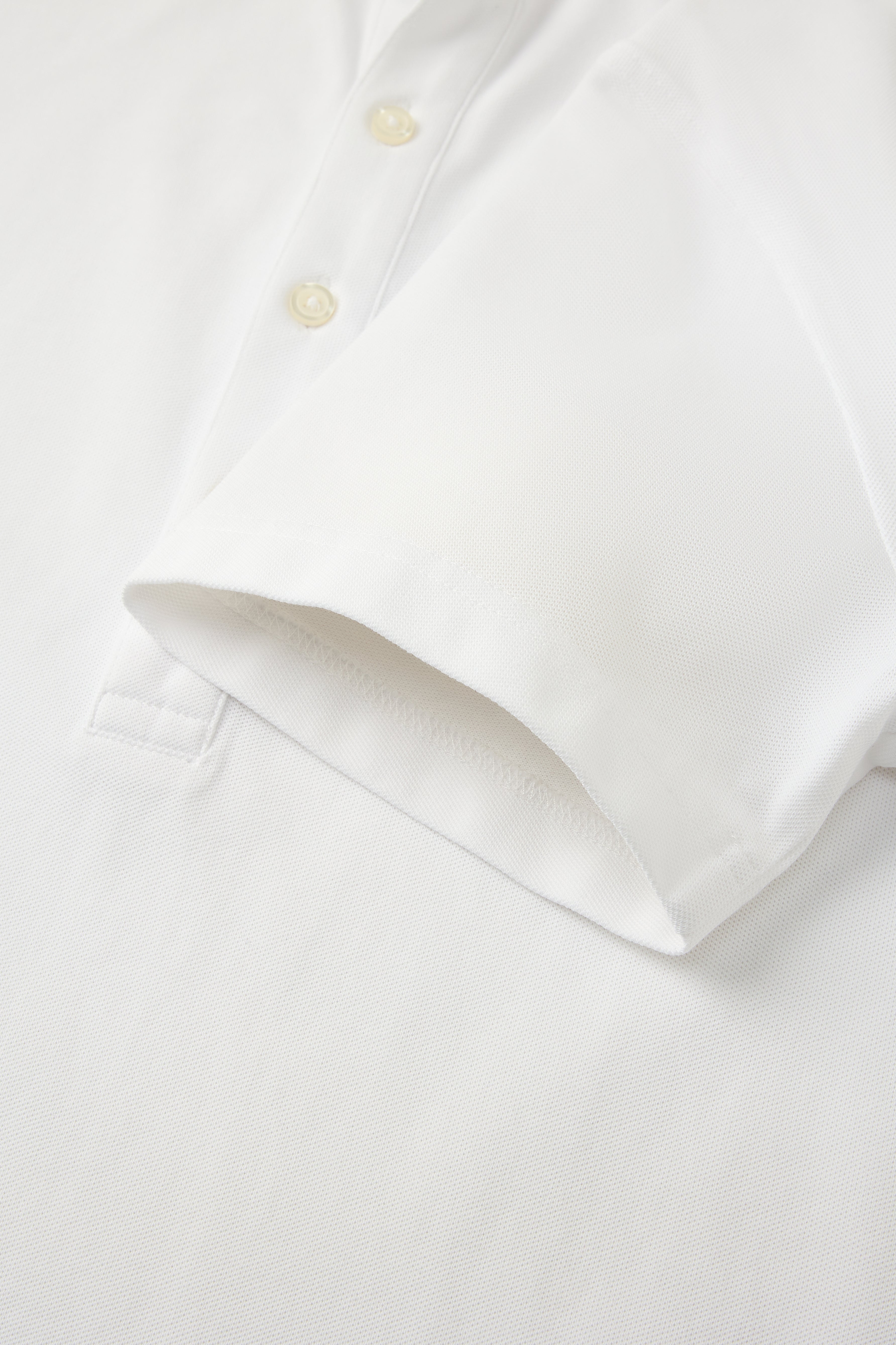 Dress Collar Performance  Short Sleeve Polo - White