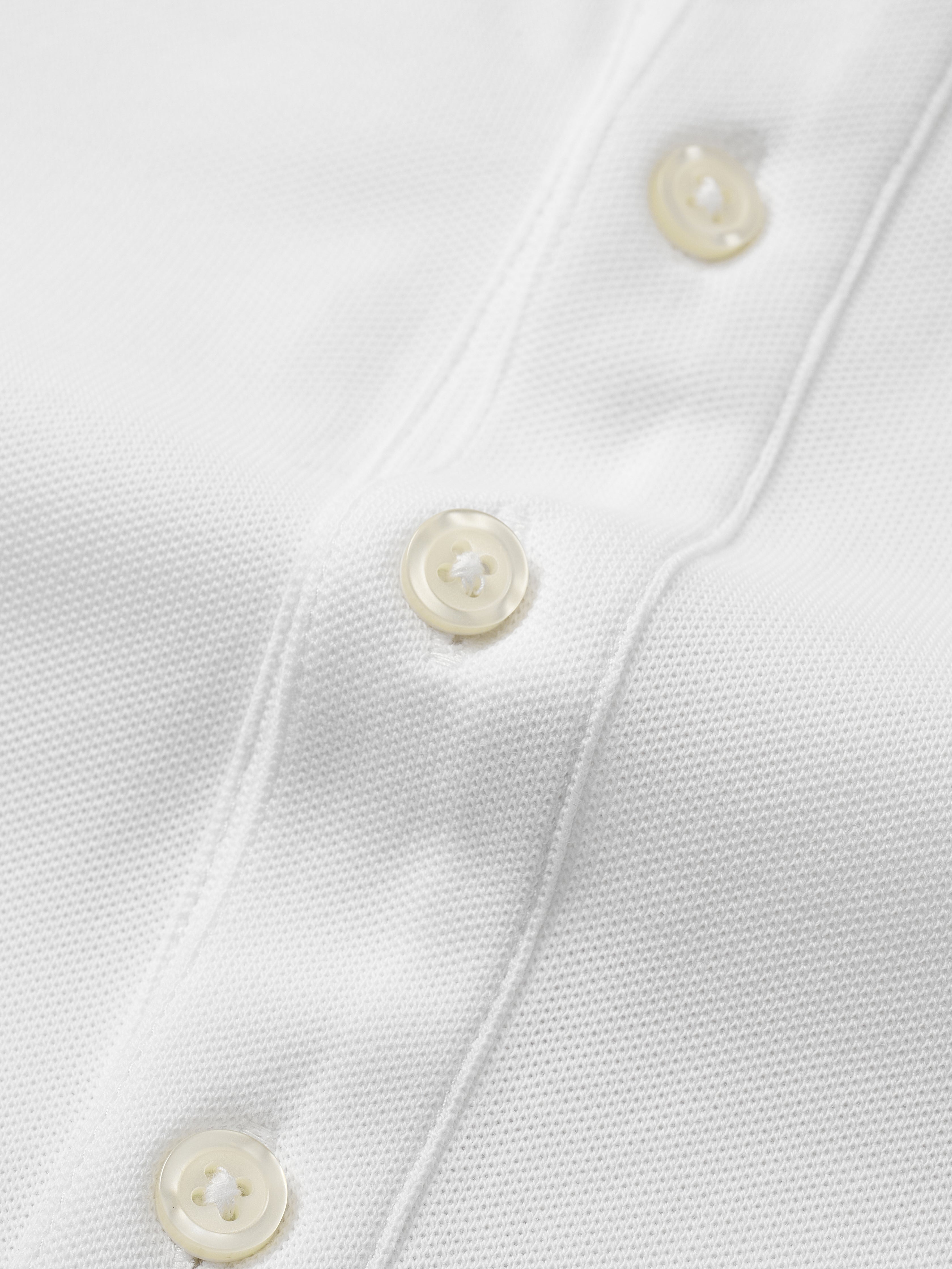 Dress Collar Performance  Short Sleeve Polo - White