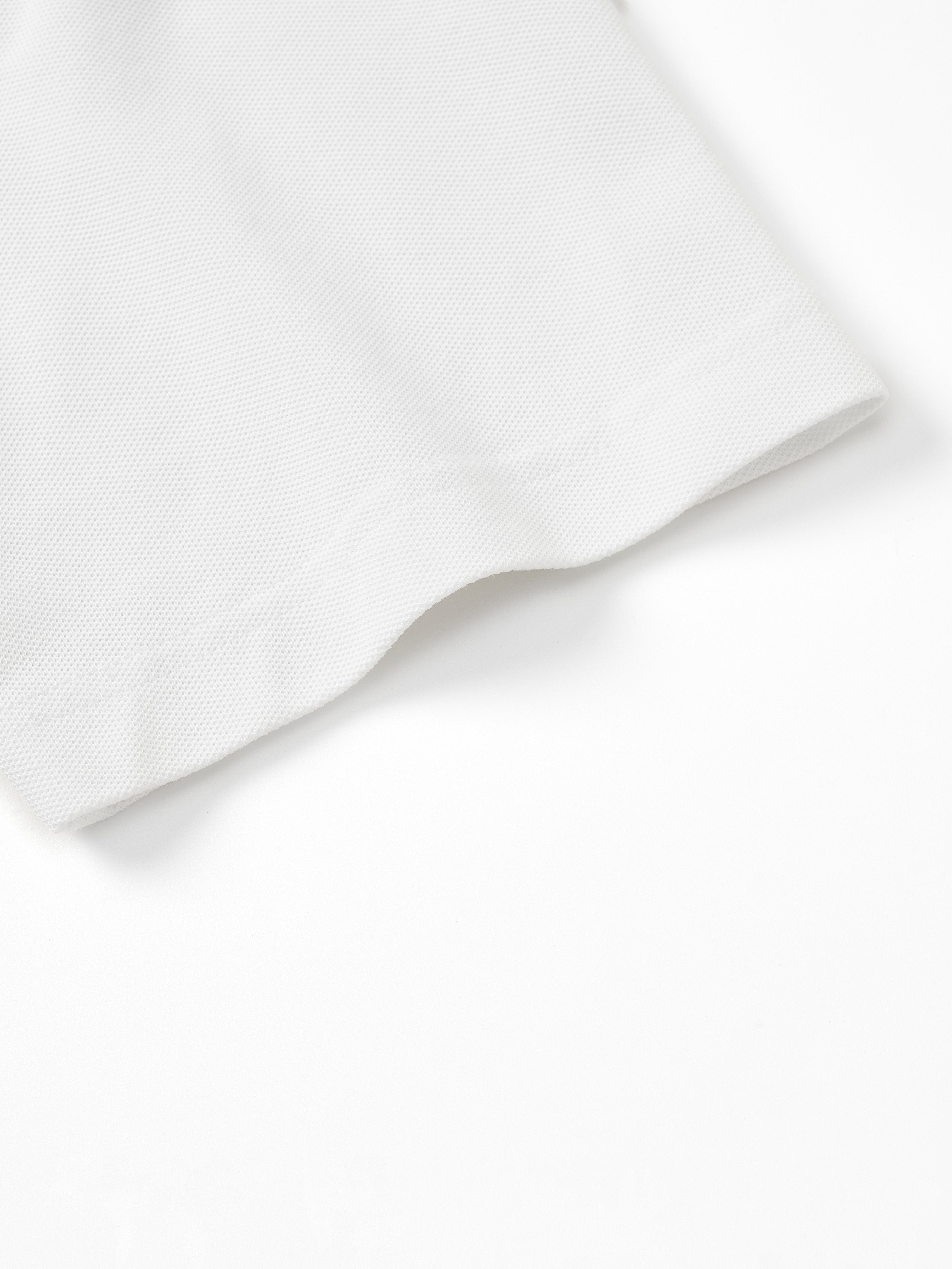 Dress Collar Performance  Short Sleeve Polo - White