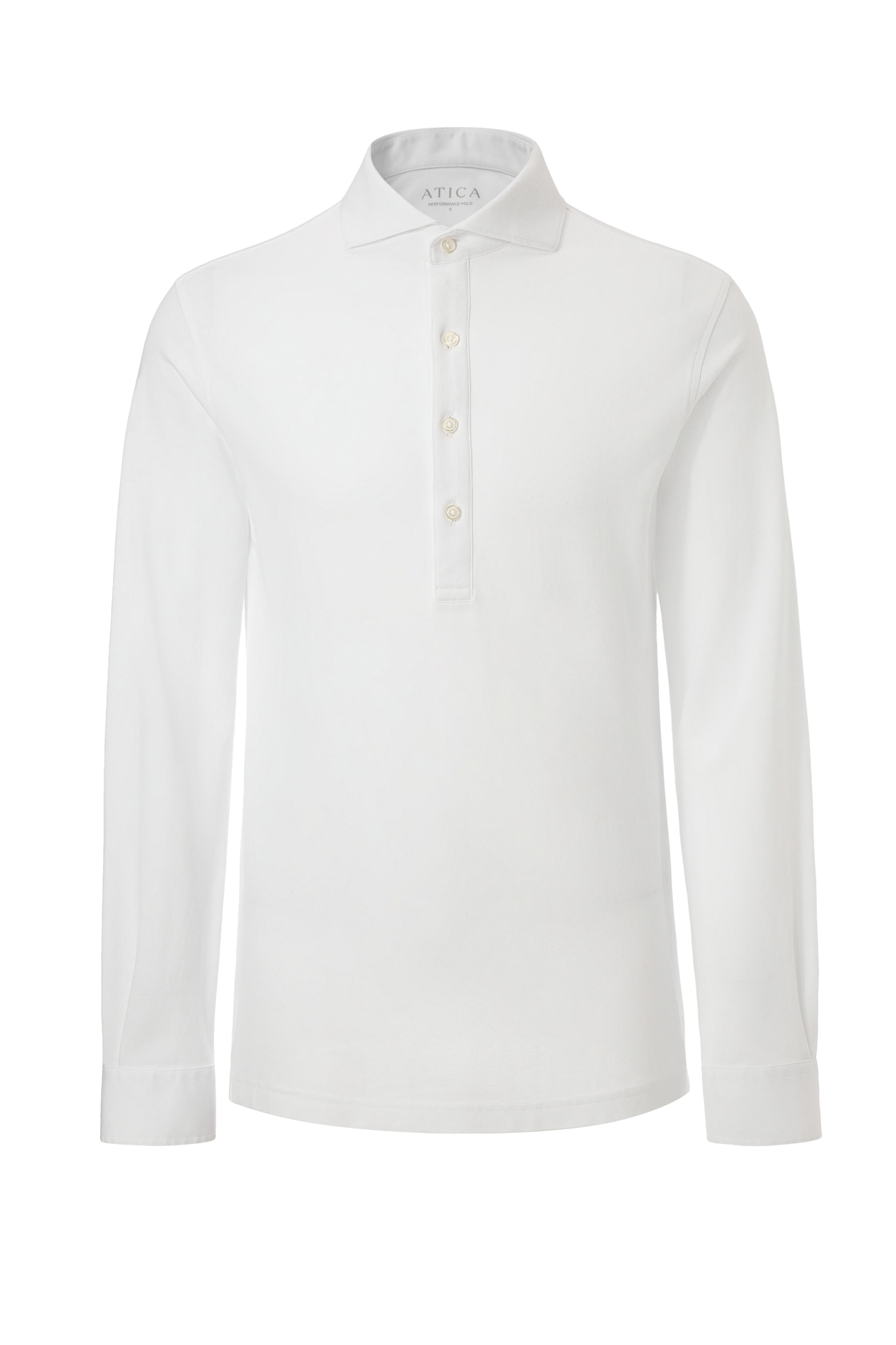 Dress Collar Performance Long Sleeve - White