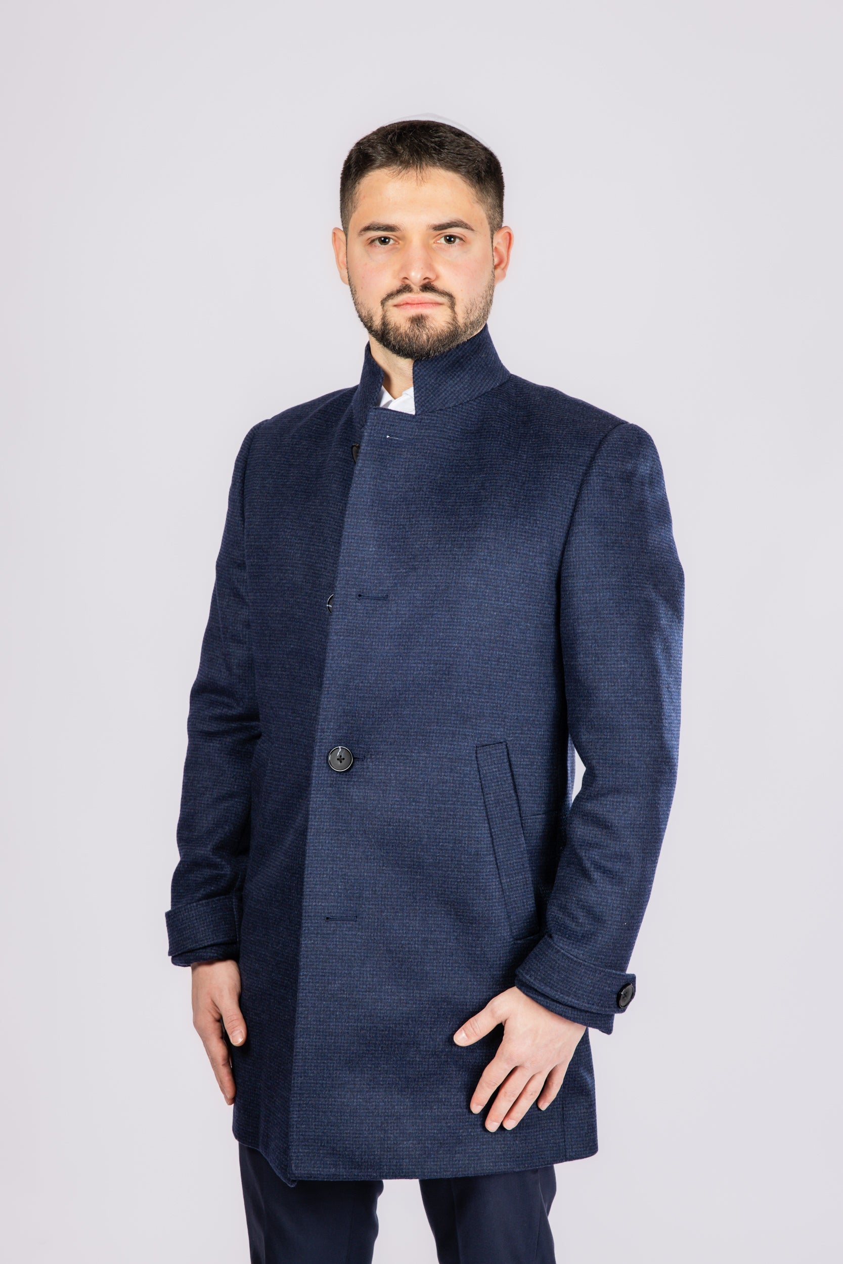 Standing Collar Wool Carcoat