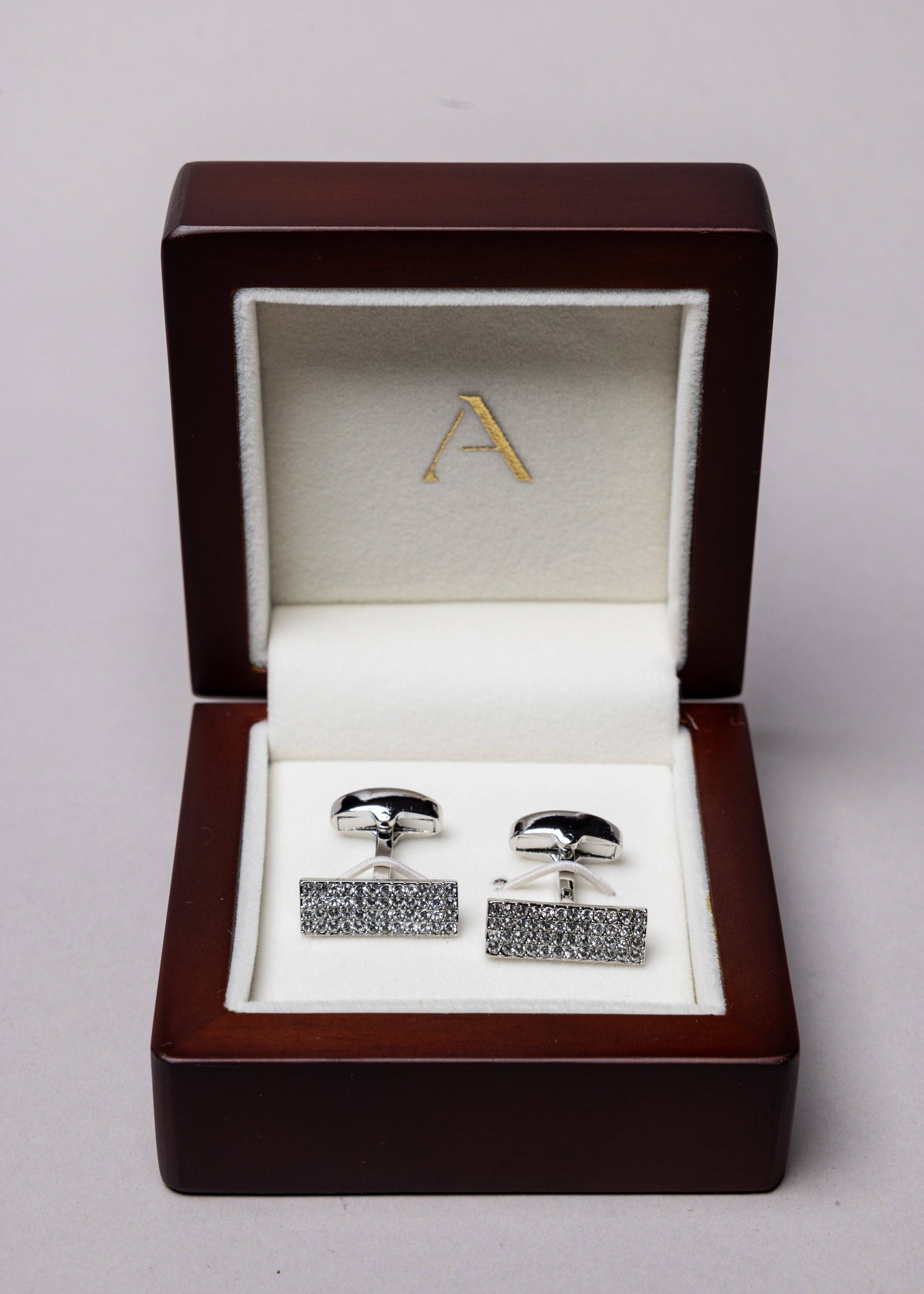 Swarovski Crystal Bar Cufflinks