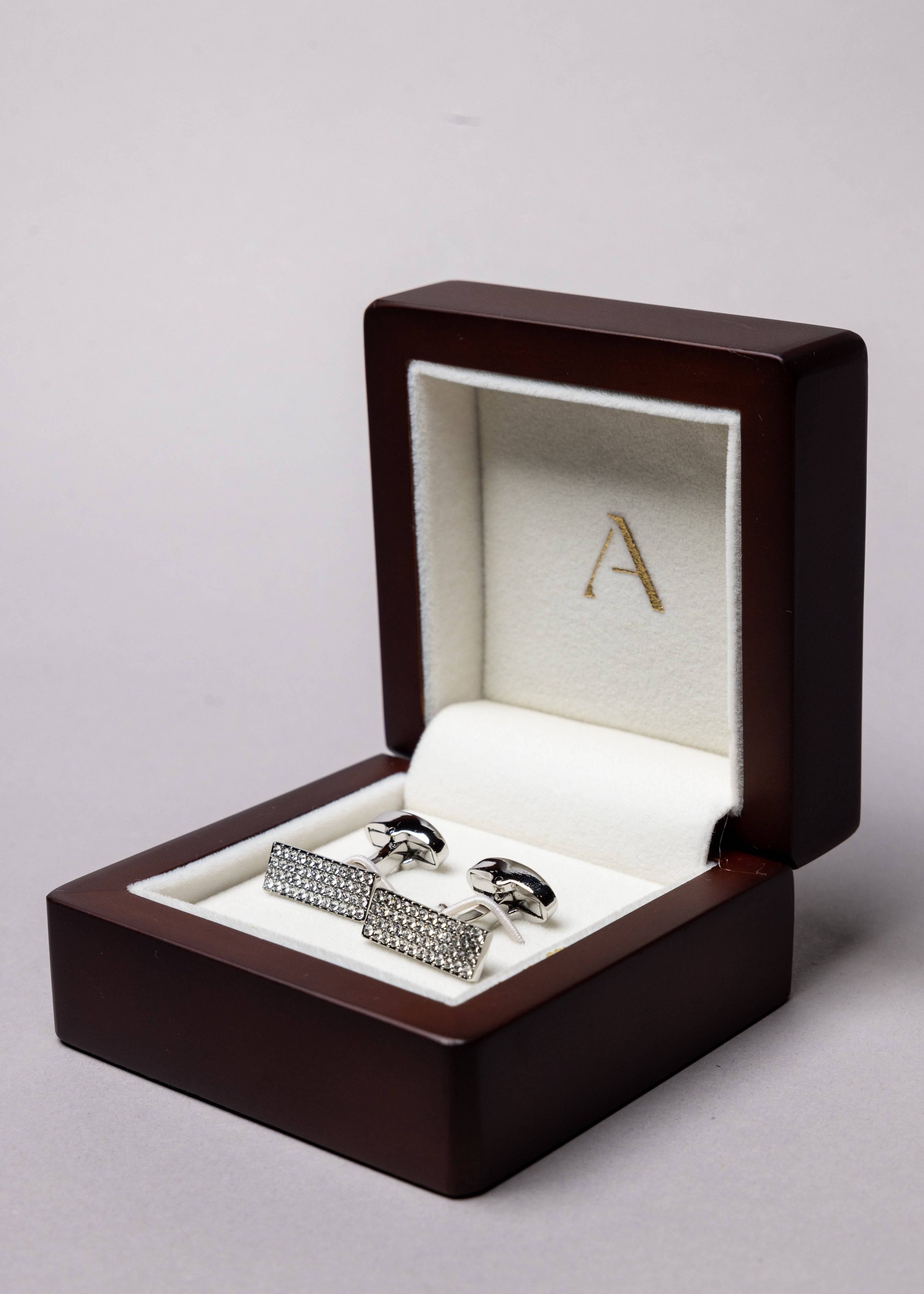 Swarovski Crystal Bar Cufflinks