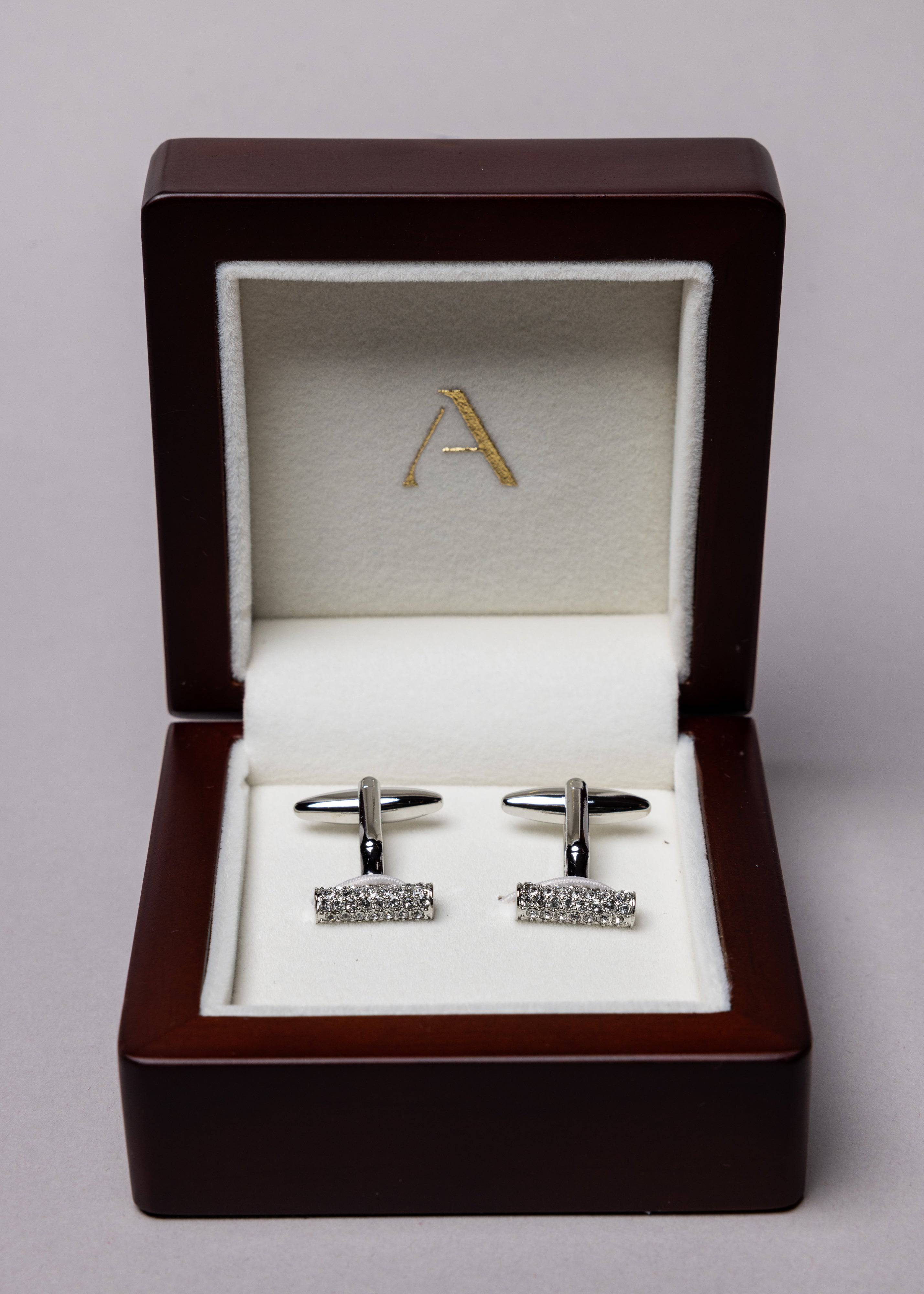 Swarovski Diamond Bar Cufflinks