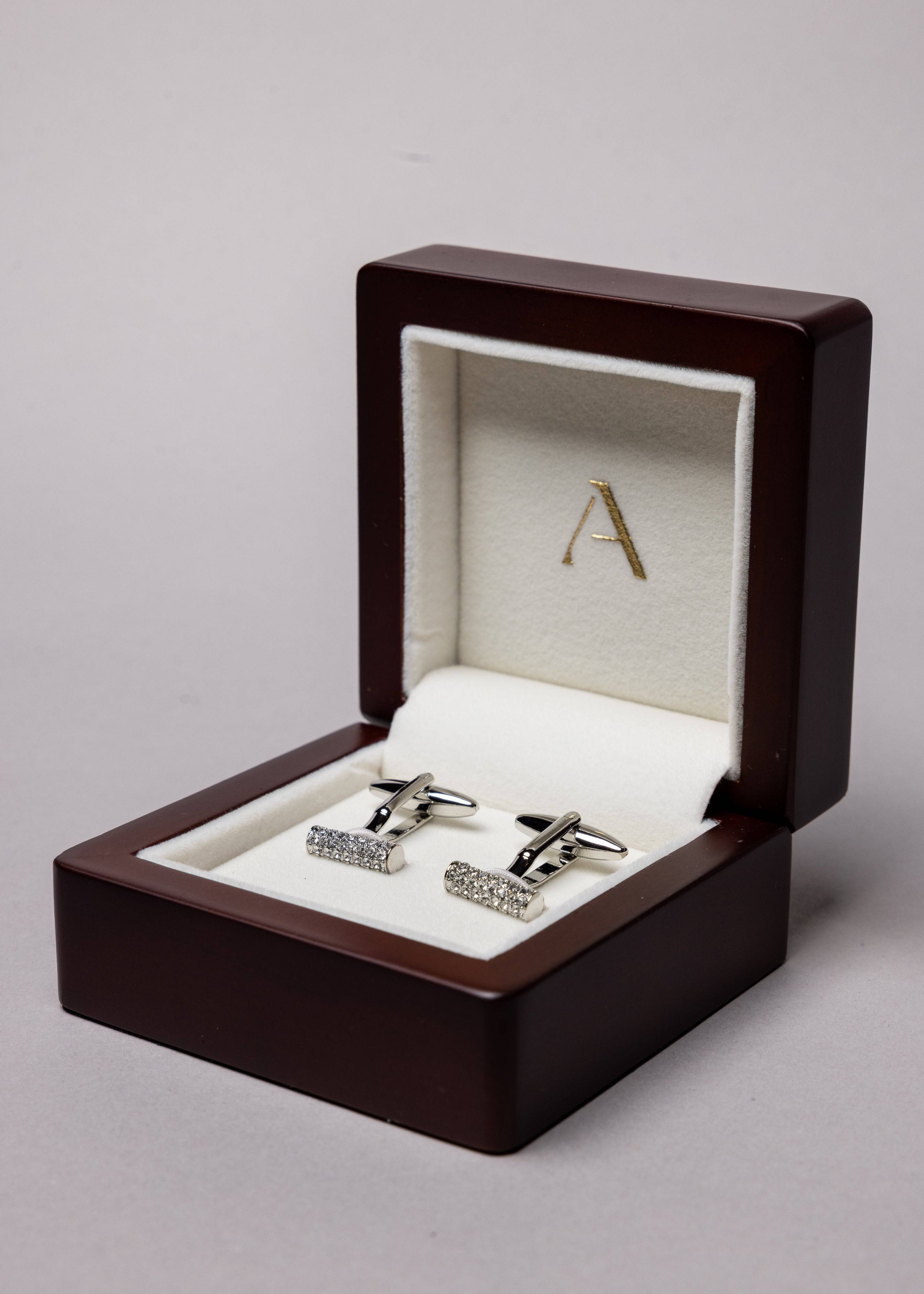 Swarovski Diamond Bar Cufflinks