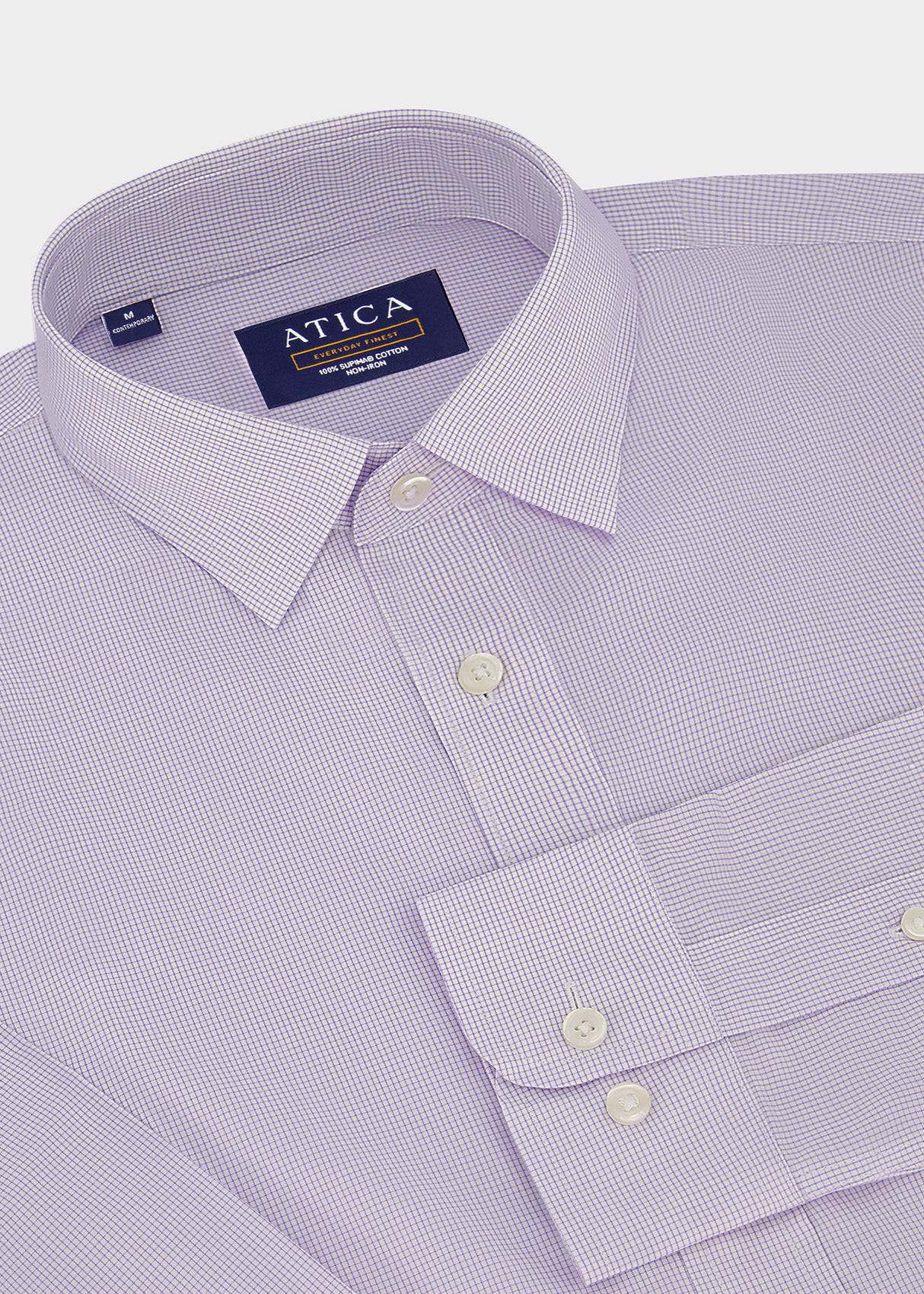 EVERYDAY Lavender Micro Grid Shirt