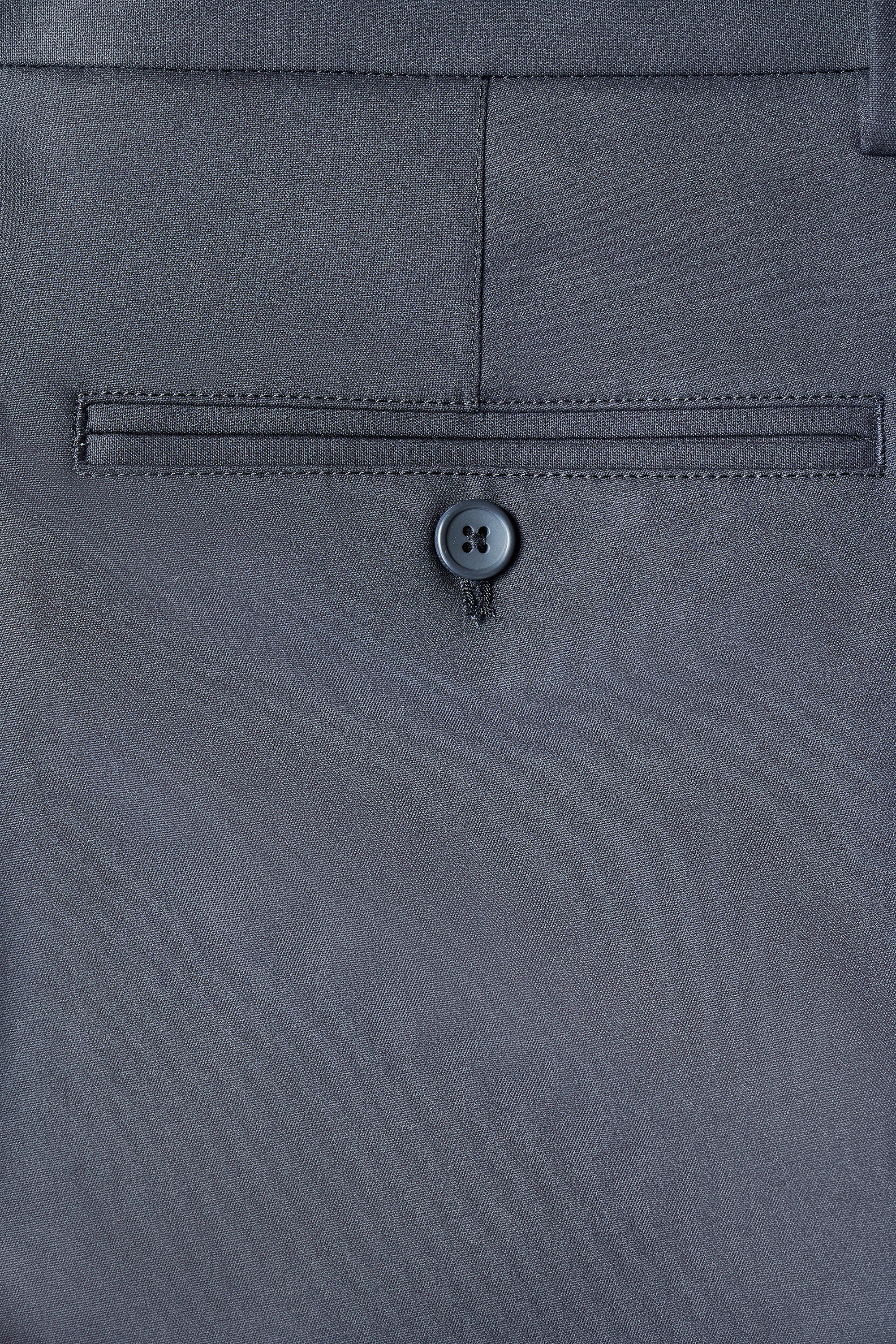 Yarn Dye Navy Houndstooth Cotton Dress Pants