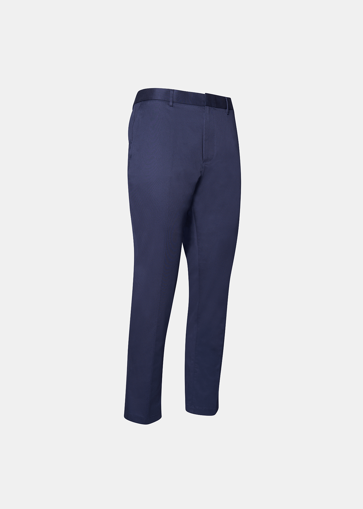 Solid Cotton Dress Navy Pants