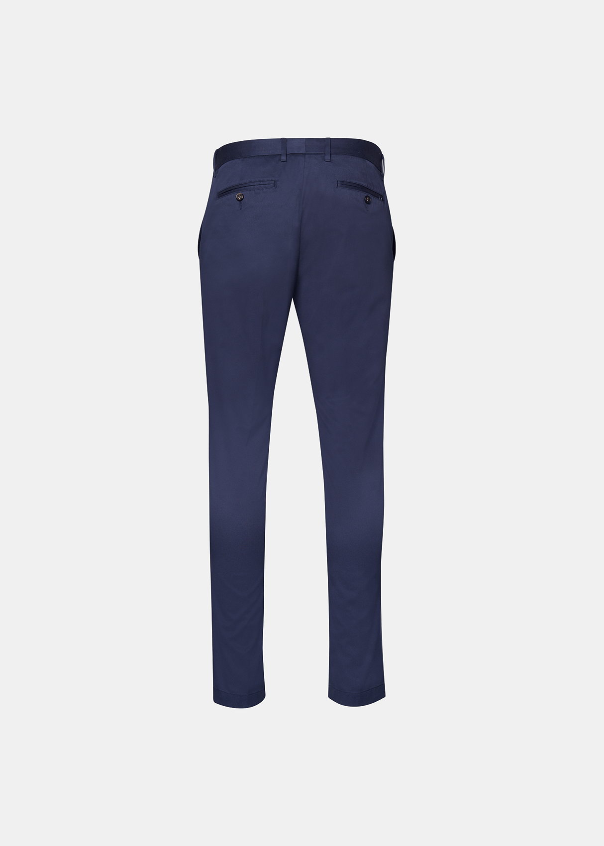 Solid Cotton Dress Navy Pants