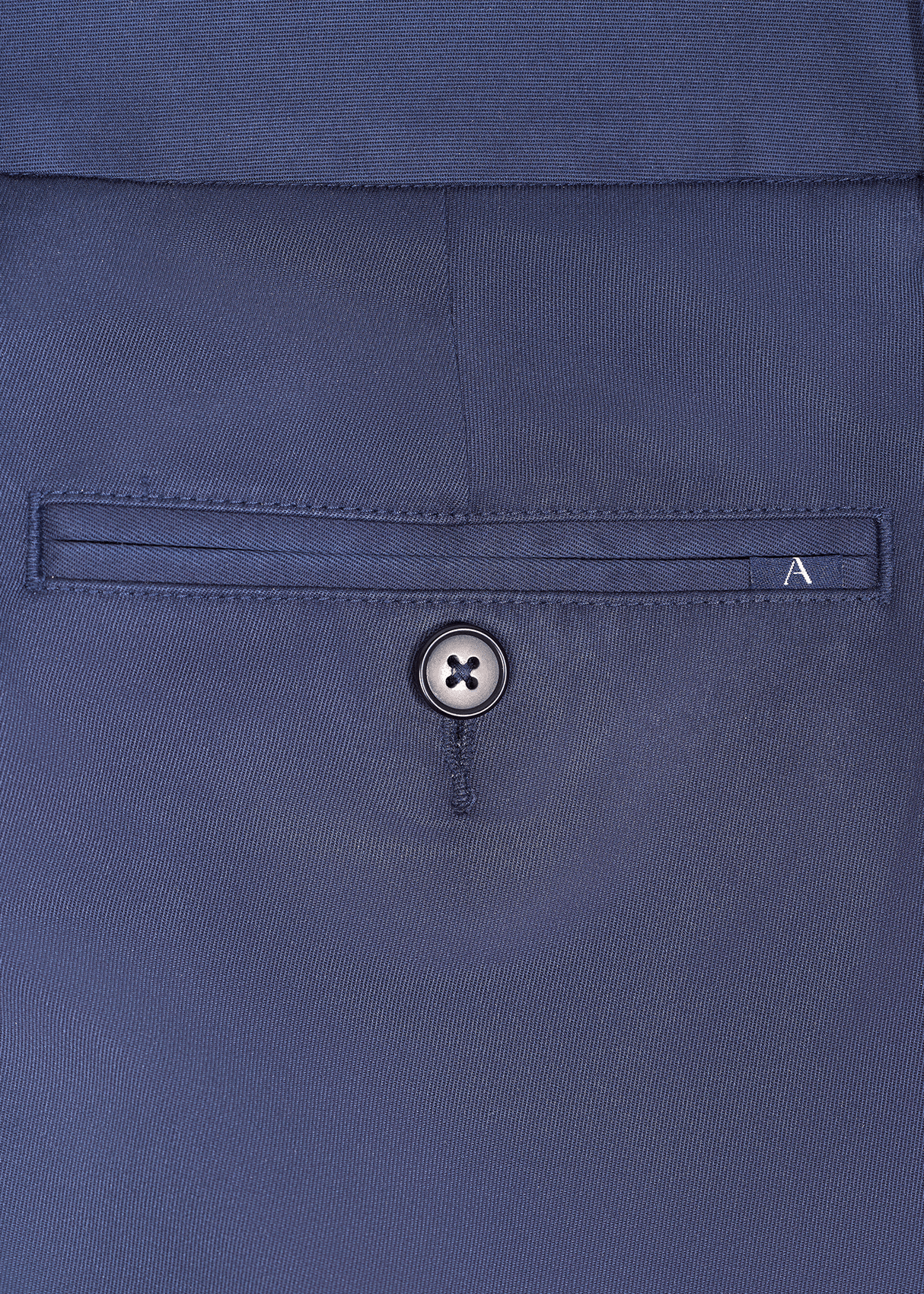 Solid Cotton Dress Navy Pants