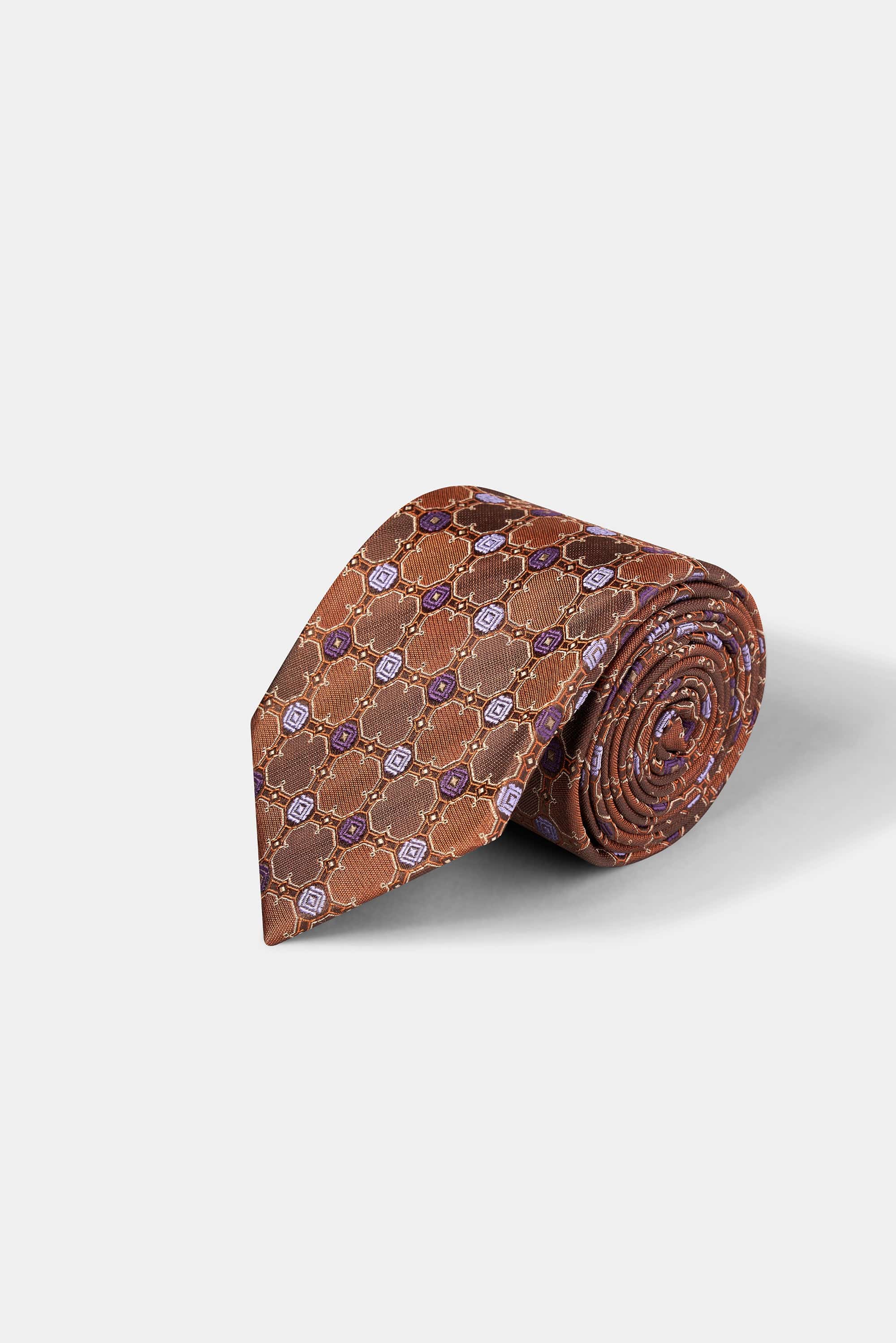 Woven Tie | 100 Percent Silk | Flower Pattern